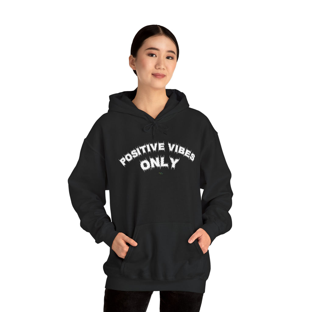 Bildsa Positive Vibes White Text Hoodie