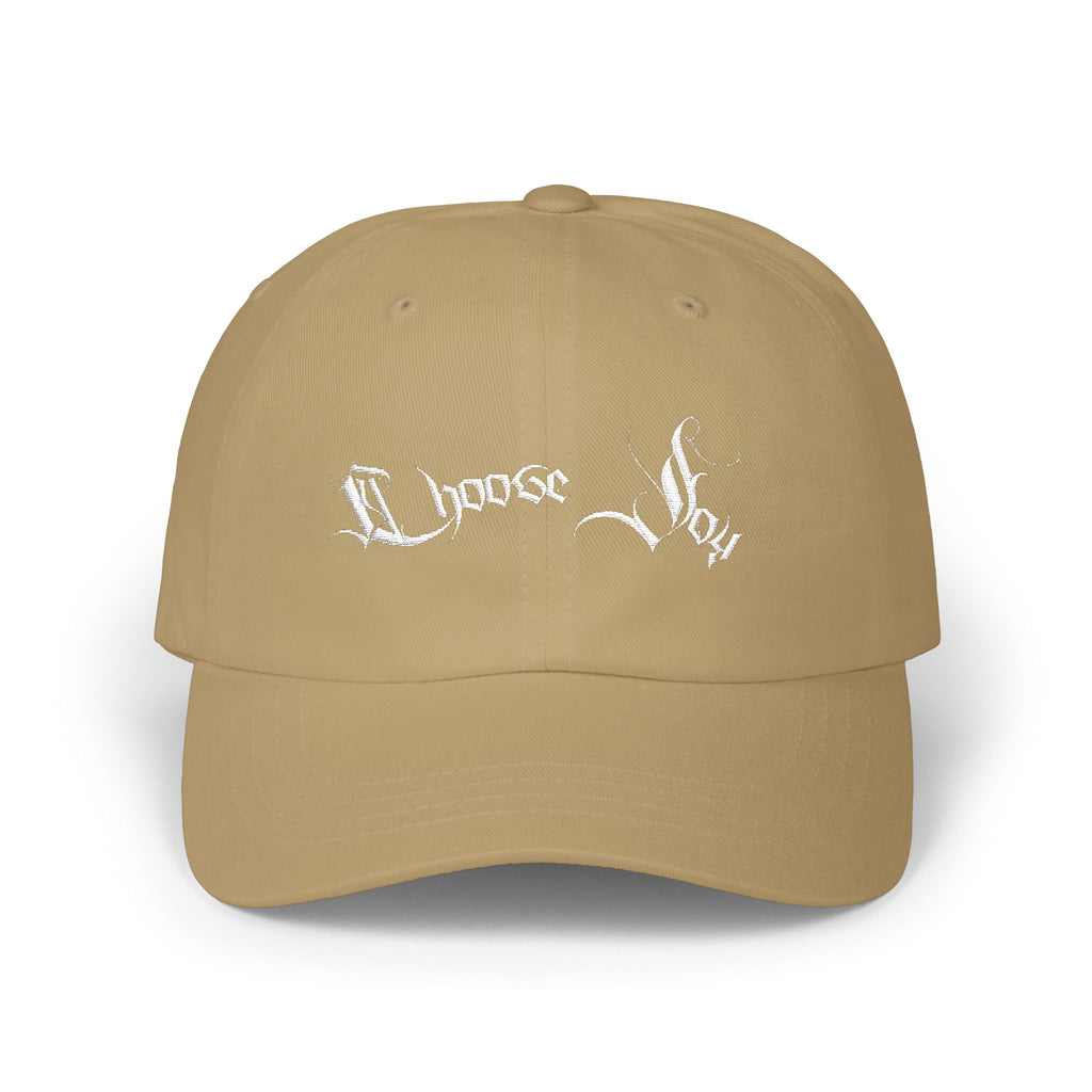 Ellioaey Choose Joy White Text Dad Hat