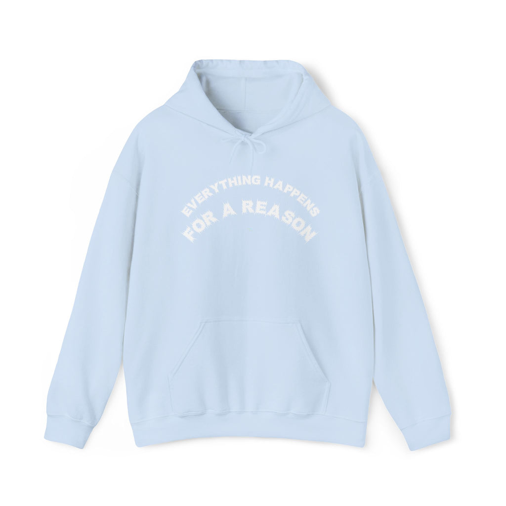 Bildsa Everything Happens White Text Hoodie