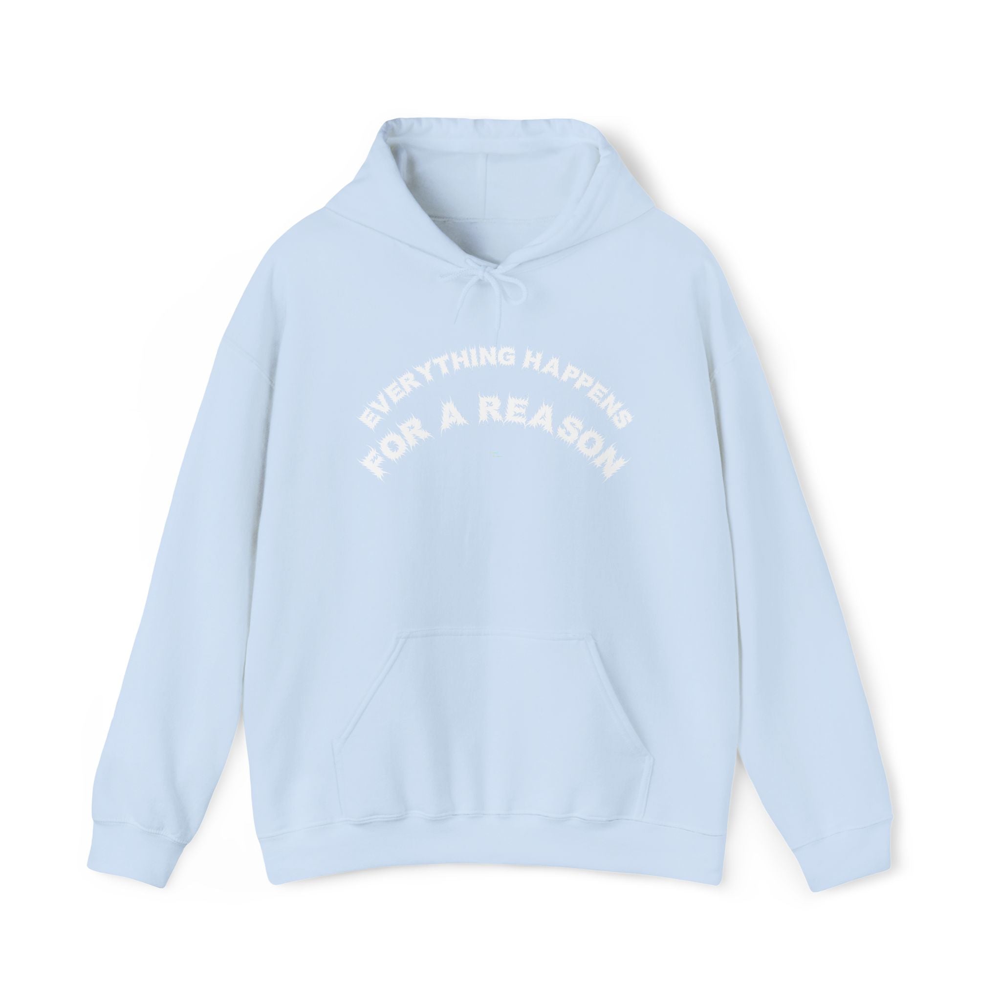 Bildsa Everything Happens White Text Hoodie
