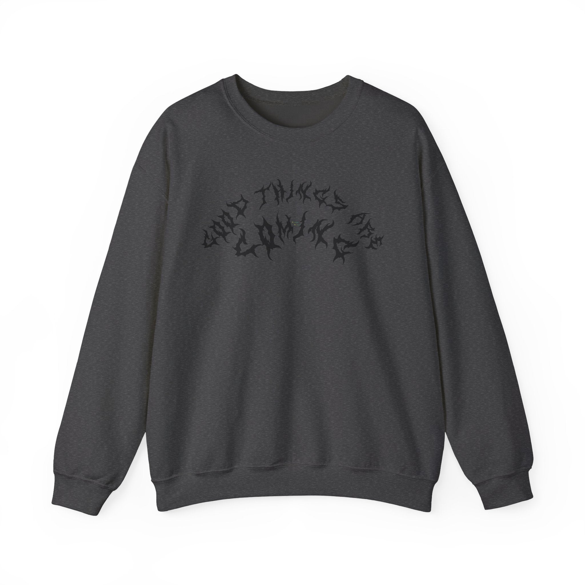 Lundr Good Things Are Coming Black Text Crewneck