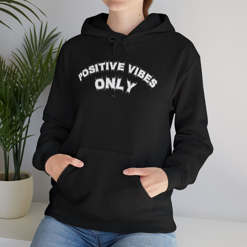 Bildsa Positive Vibes White Text Hoodie