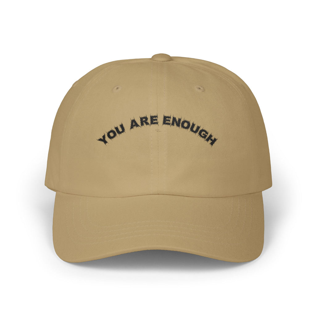Bildsa You Are Enough Black Text Dad Hat