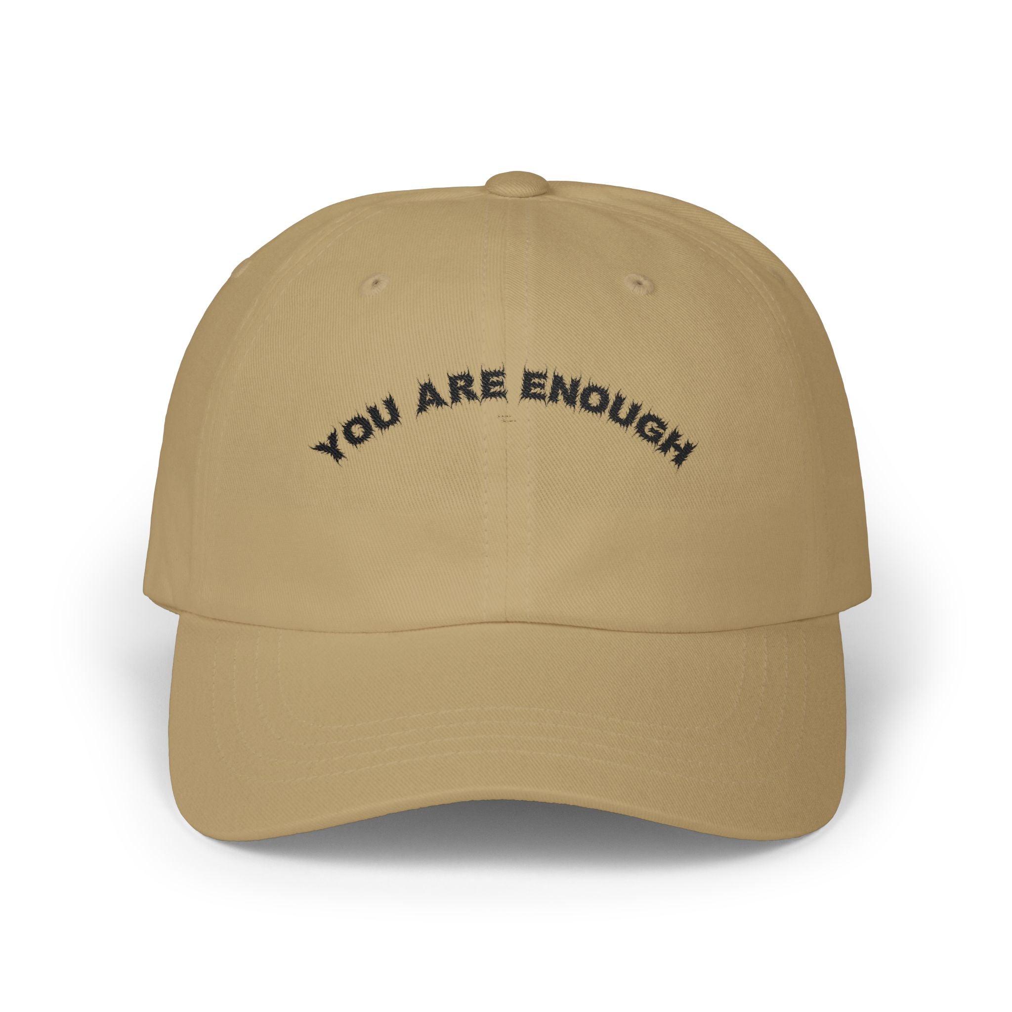 Bildsa You Are Enough Black Text Dad Hat