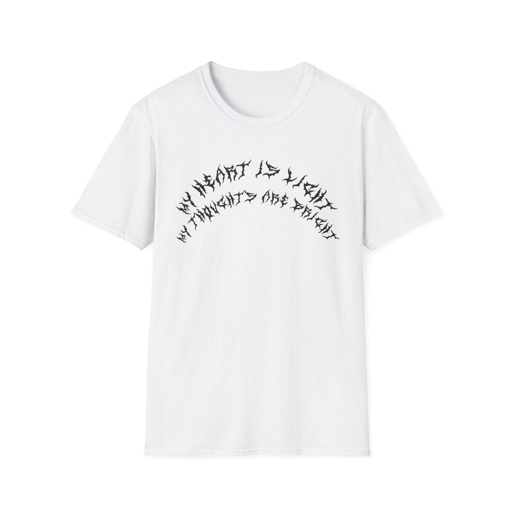 Lundr My Heart Is Light Black Text Tee