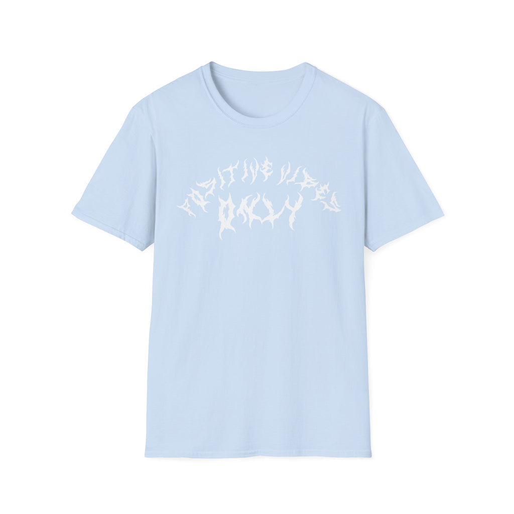 Lundr Positive Vibes White Text Tee