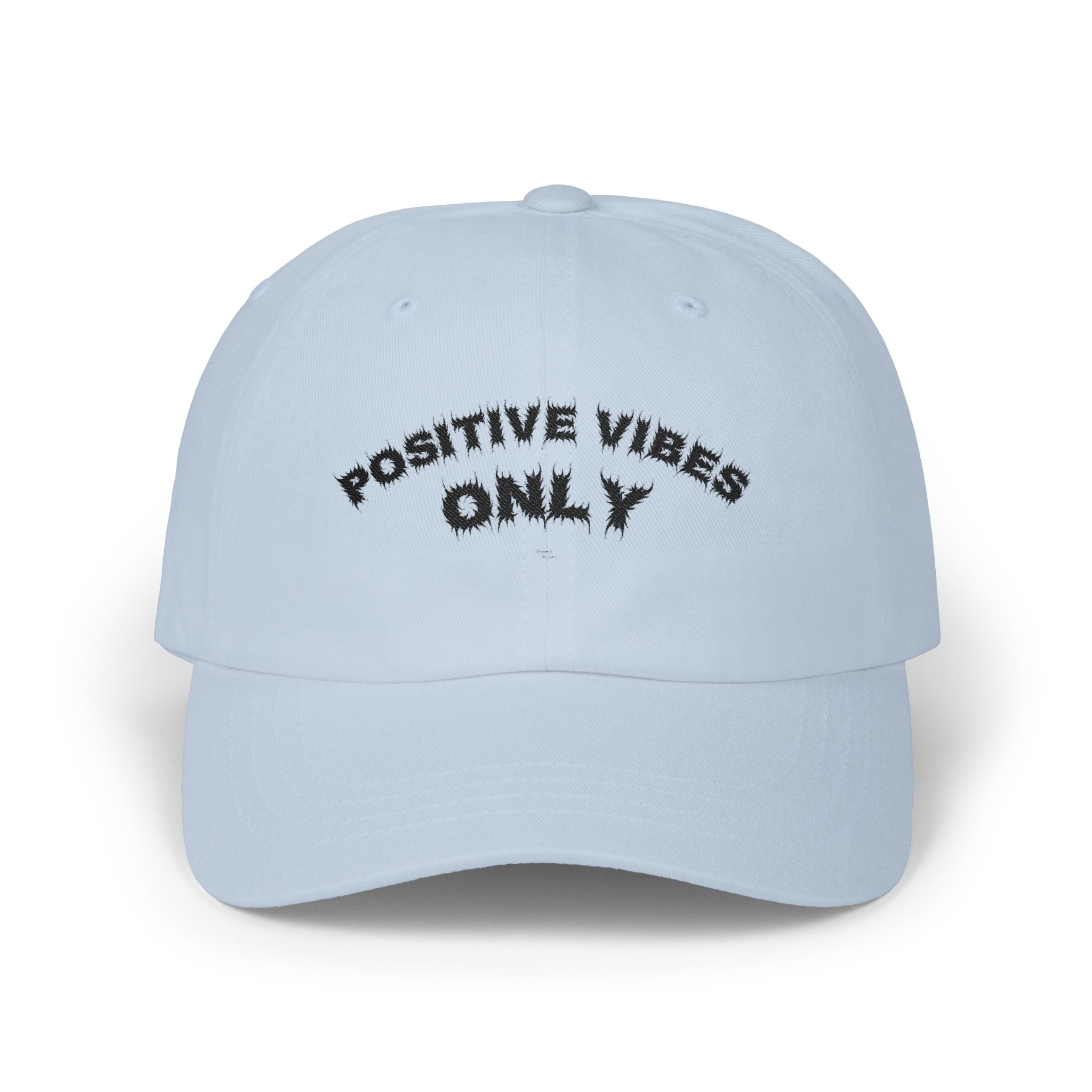 Bildsa Positive Vibes Black Text Dad Hat