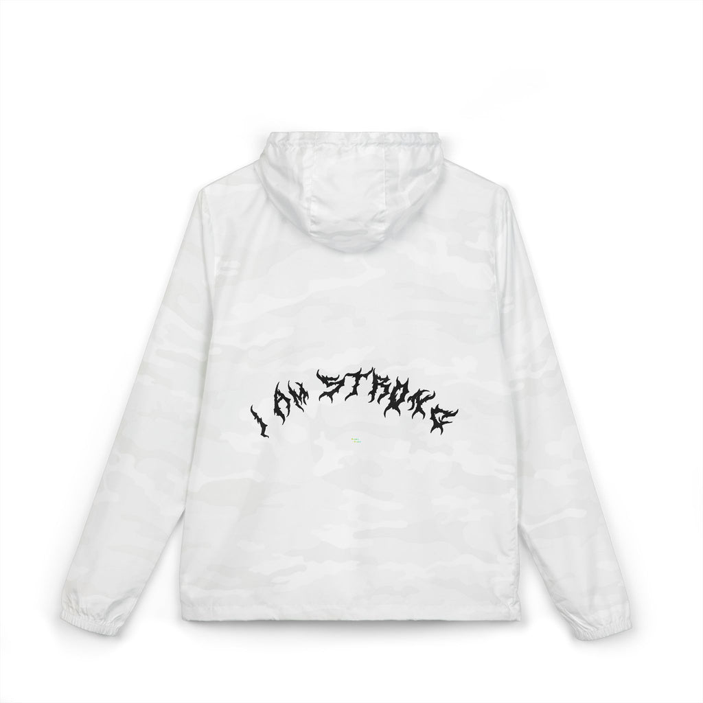 Lundr I Am Strong Black Text Windbreaker