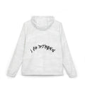 Lundr I Am Strong Black Text Windbreaker