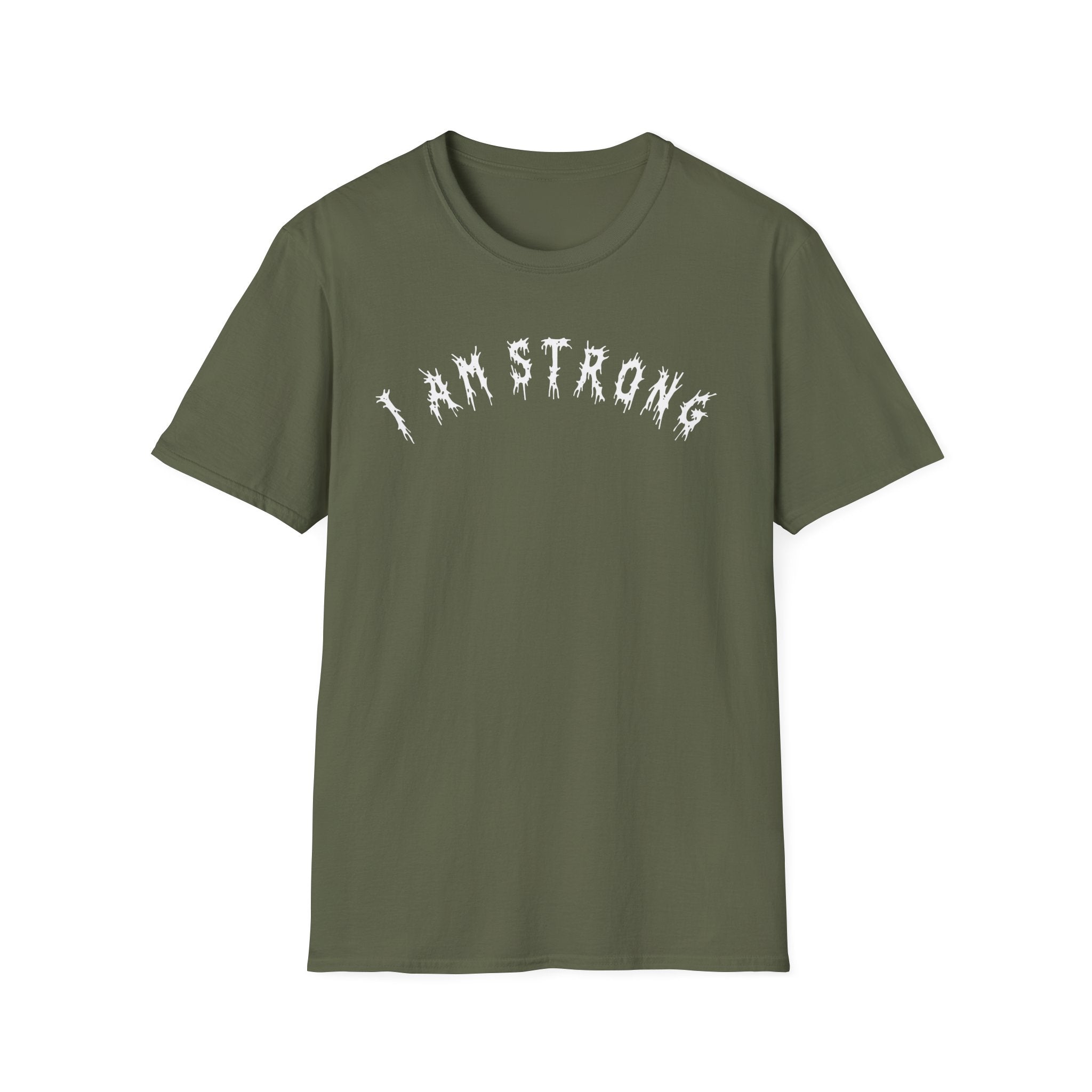 Hvita I Am Strong White Text Tee