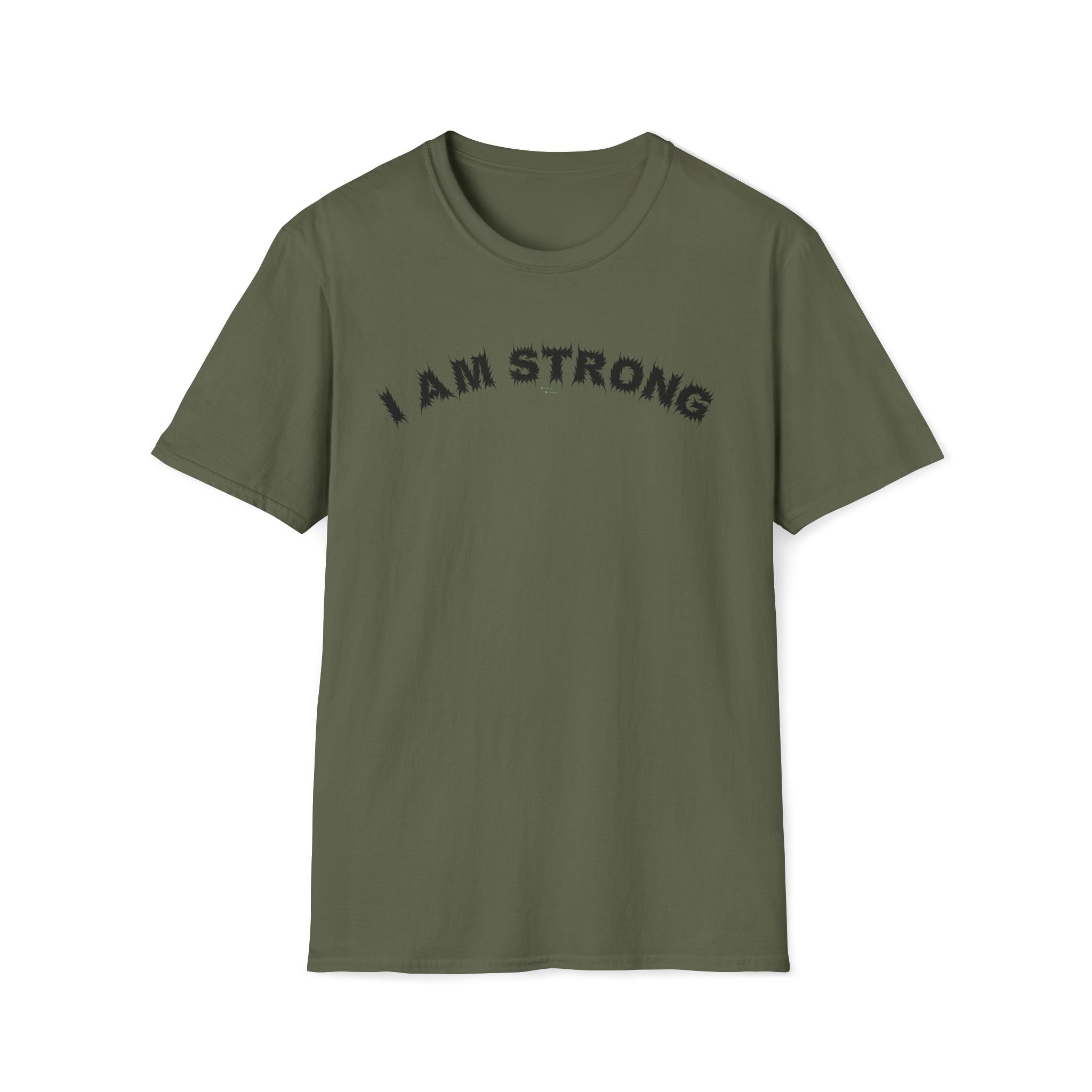 Bildsa I Am Strong Black Text Tee