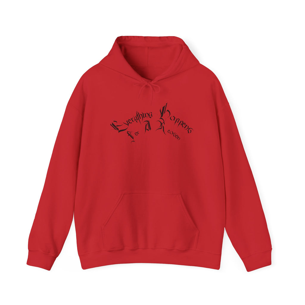 Ellioaey Everything Happens Black Text Hoodie