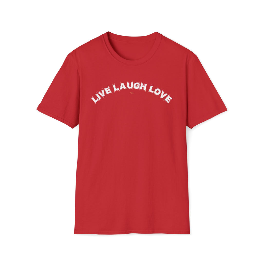 Bildsa Live Laugh Love White Text Tee