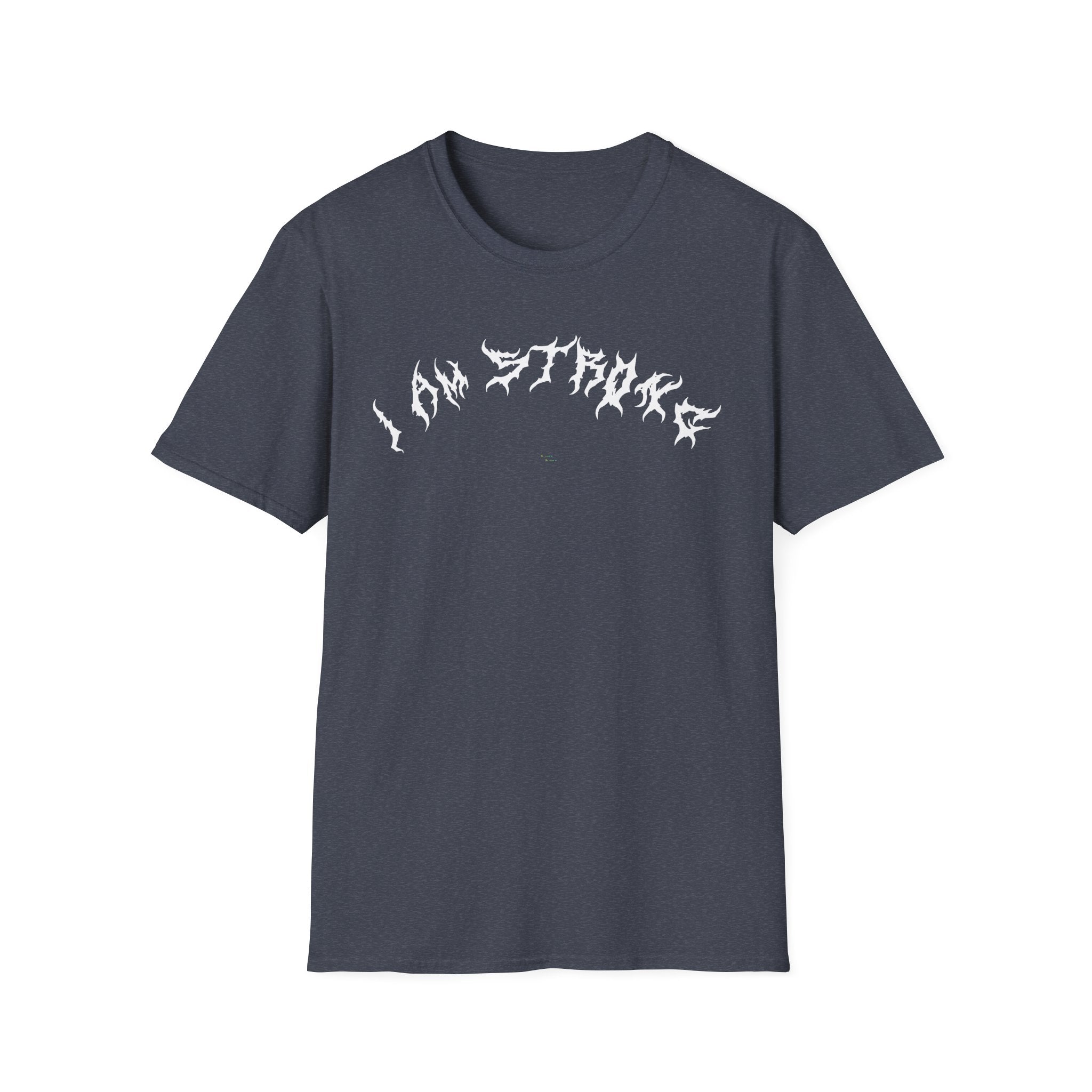 Lundr I Am Strong White Text Tee
