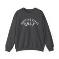 Hvita Positive Vibes White Text Crewneck