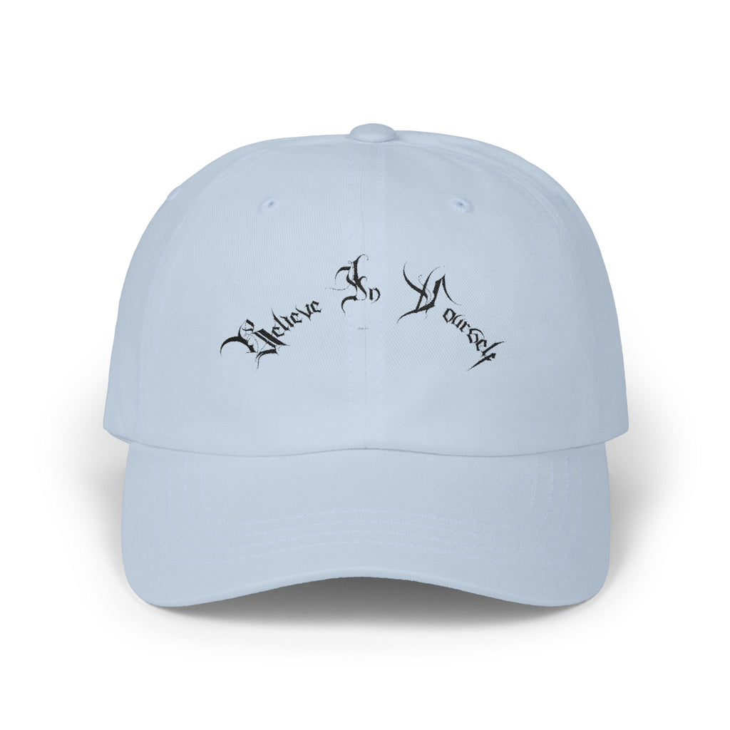 Ellioaey Believe In Yourself Black Text Dad Hat