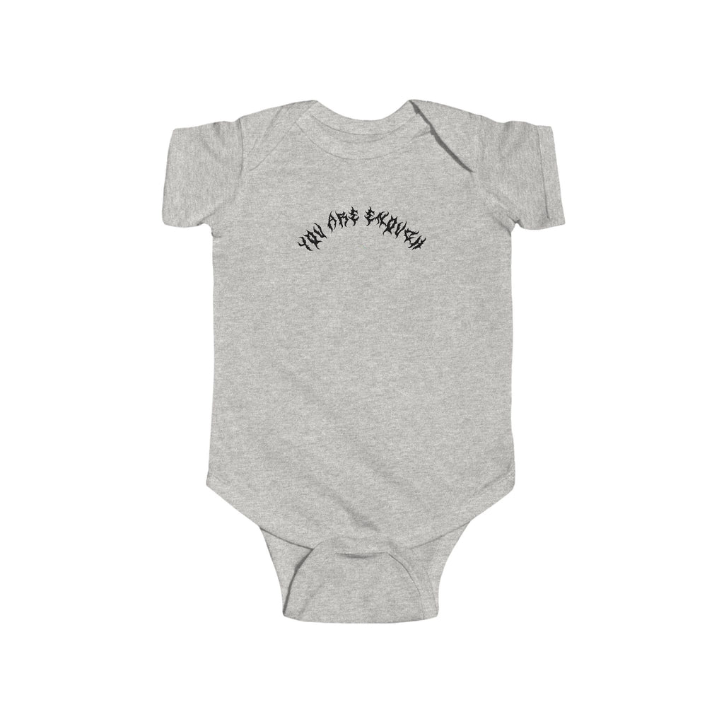 Lundr You Are Enough Black Text Baby Onesie