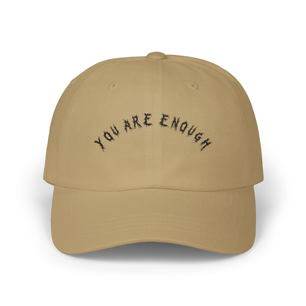 Hvita You Are Enough Black Text Dad Hat