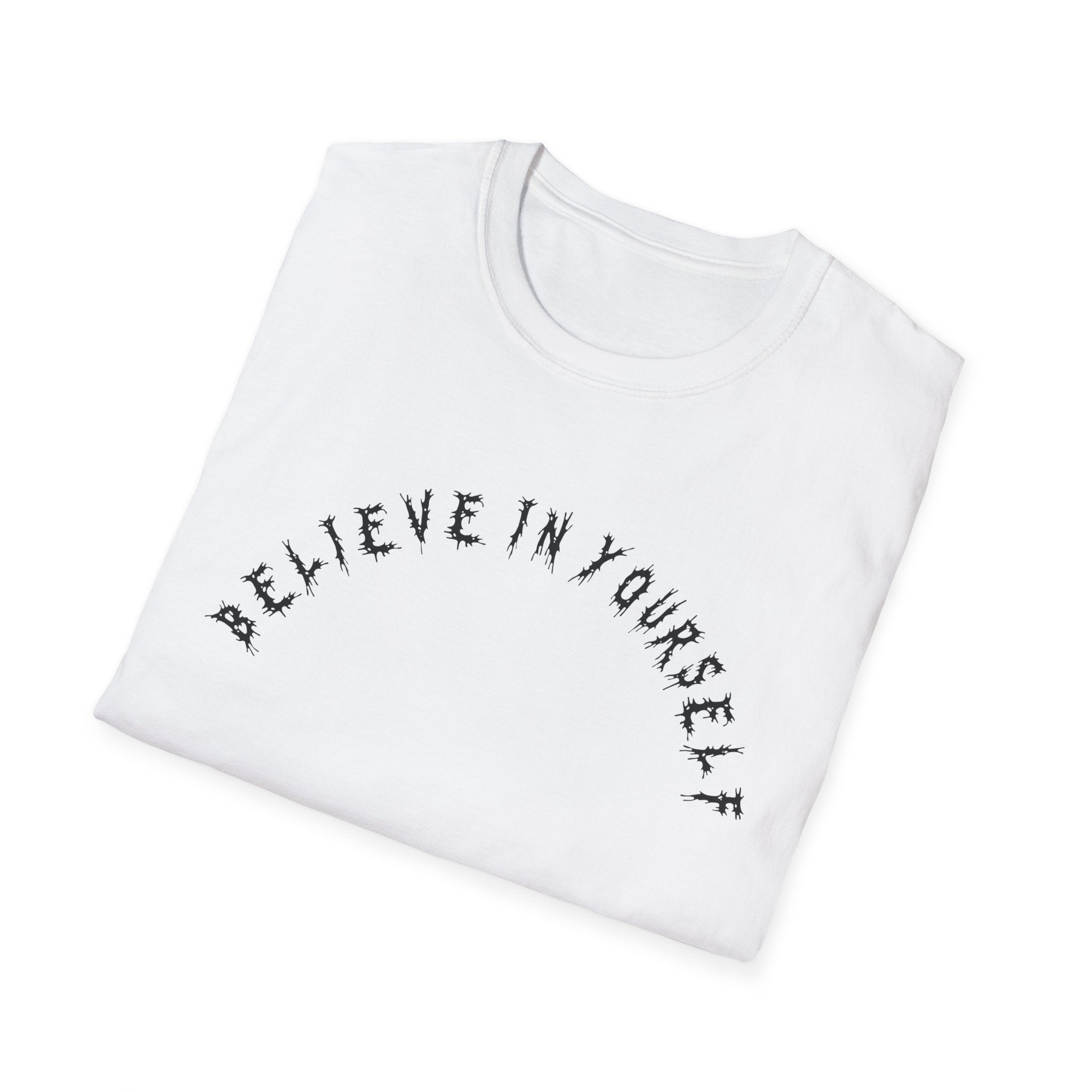 Hvita Believe In Yourself Black Text Tee