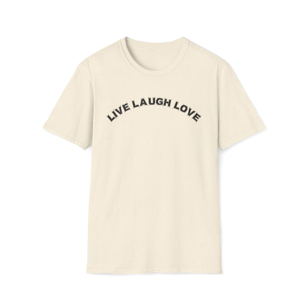 Bildsa Live Laugh Love Black Text Tee