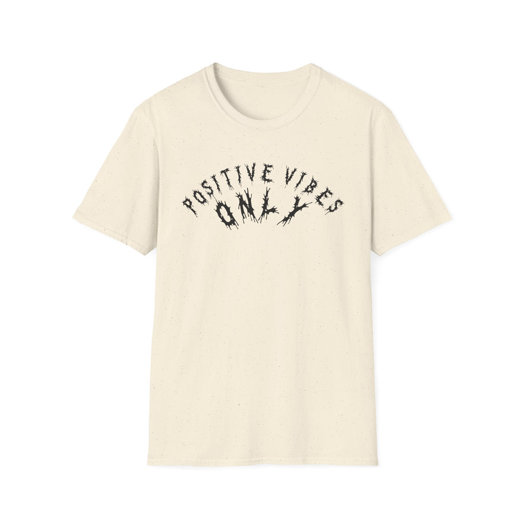 Hvita Positive Vibes Black Text Tee