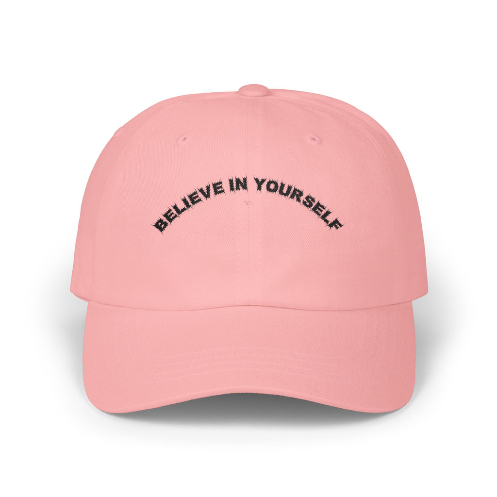 Bildsa Believe In Yourself Black Text Dad Hat