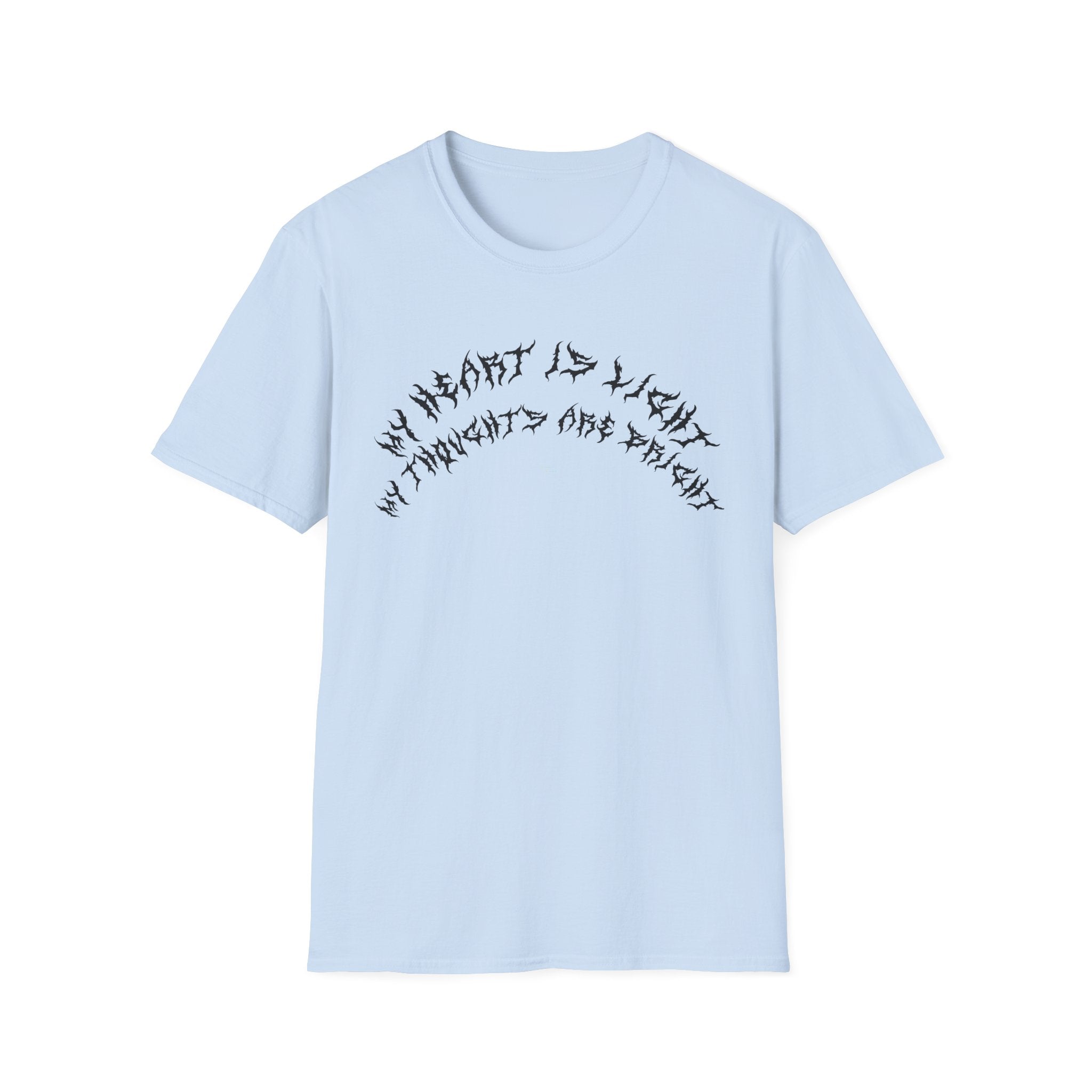 Lundr My Heart Is Light Black Text Tee