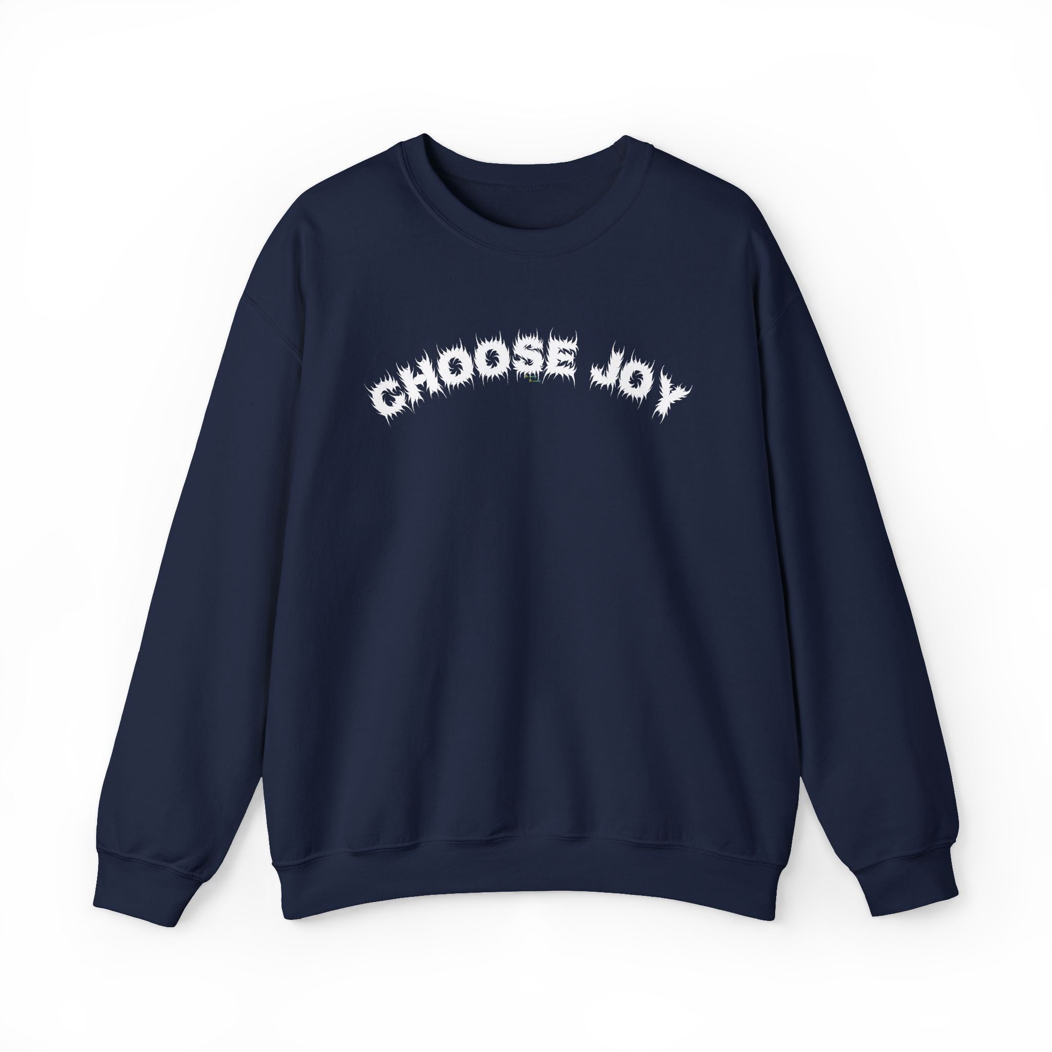 Bildsa Choose Joy White Text Crewneck