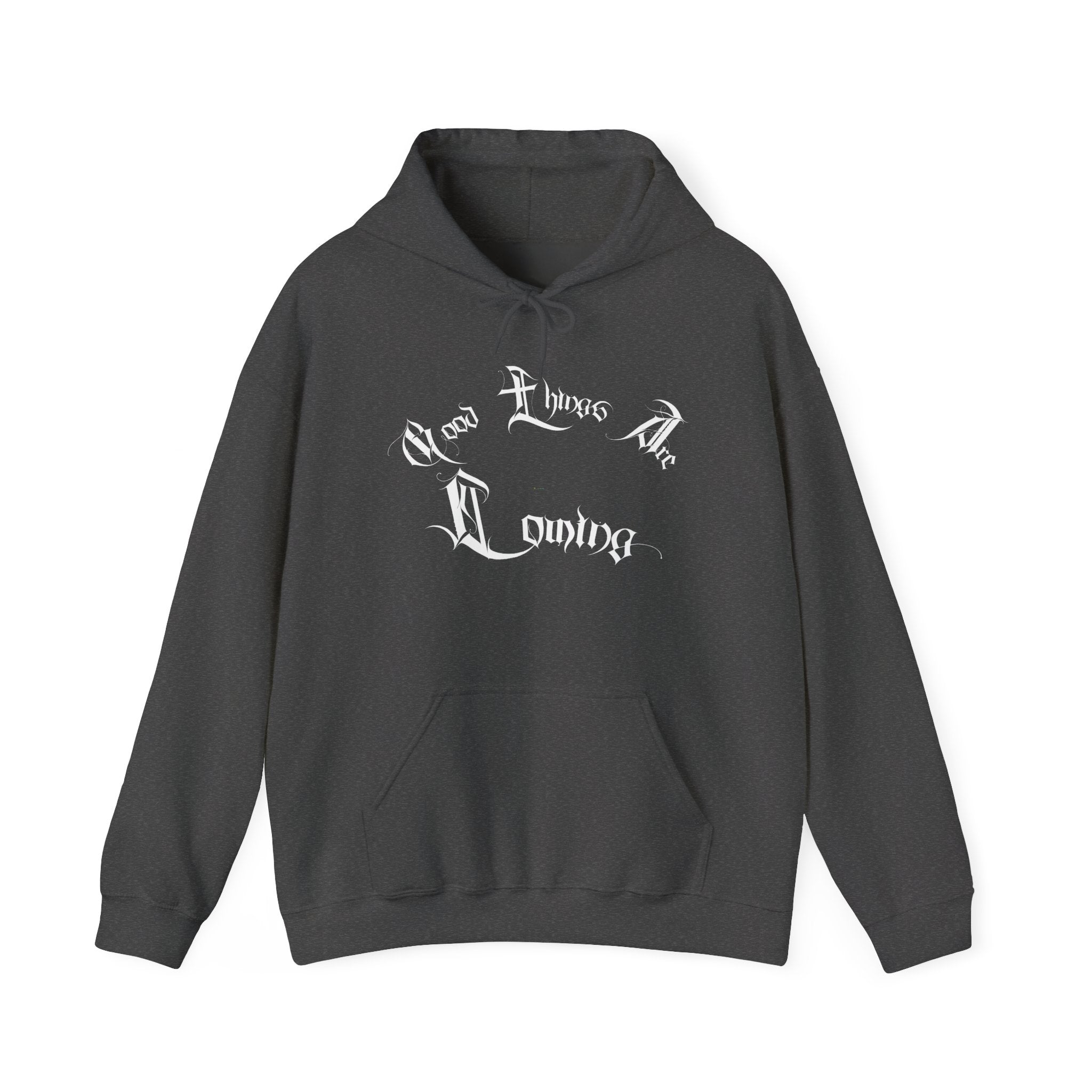 Ellioaey Good Things Are Coming White Text Hoodie