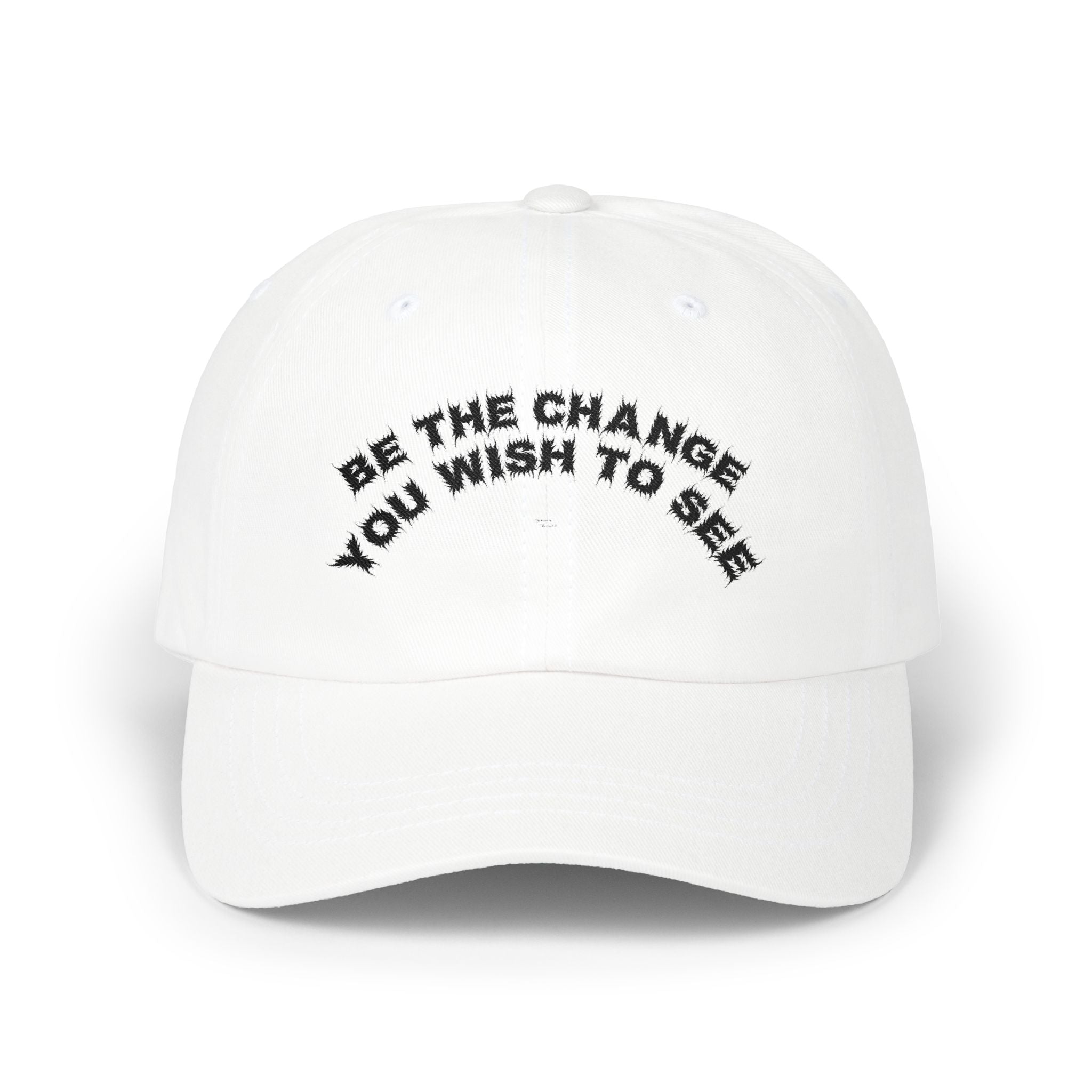 Bildsa Be The Change Black Text Dad Hat
