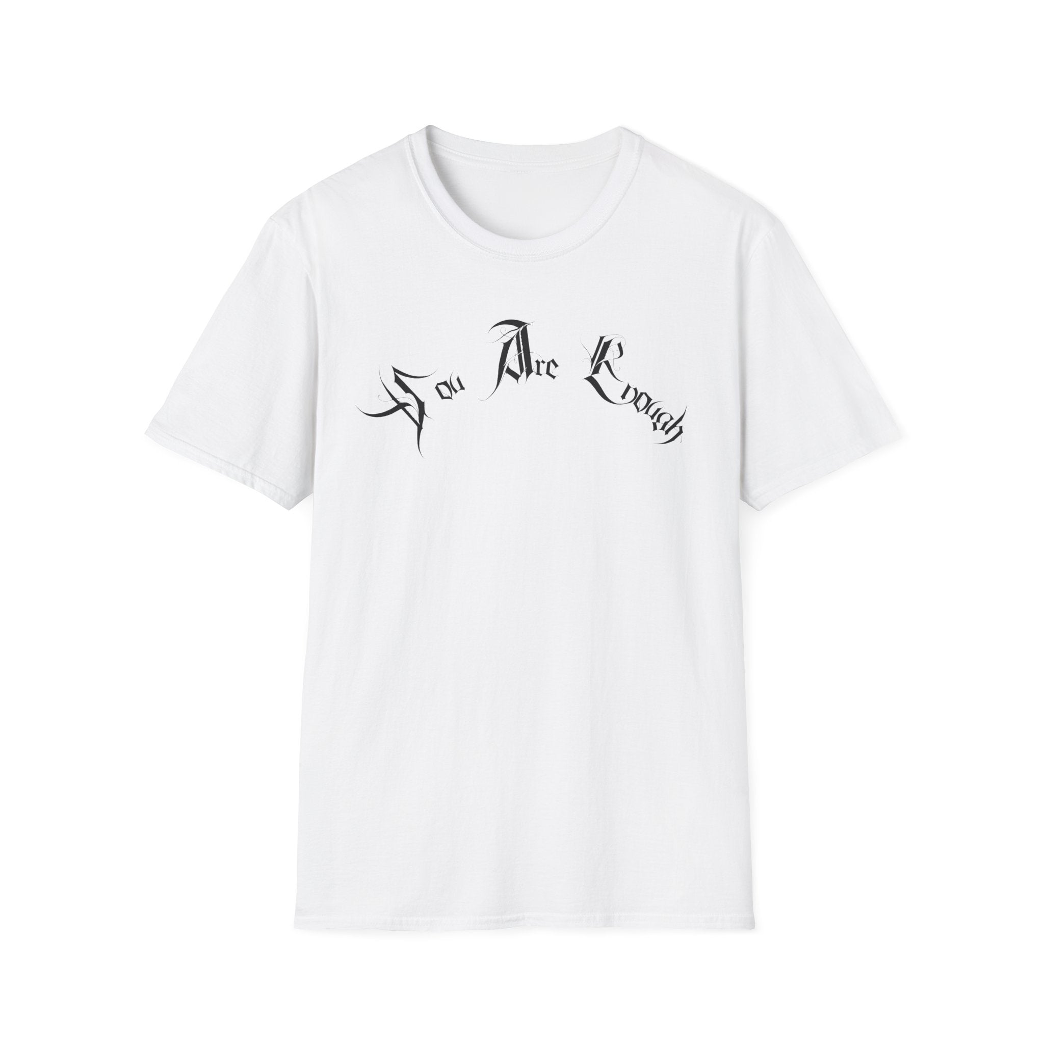 Ellioaey You Are Enough Black Text Tee