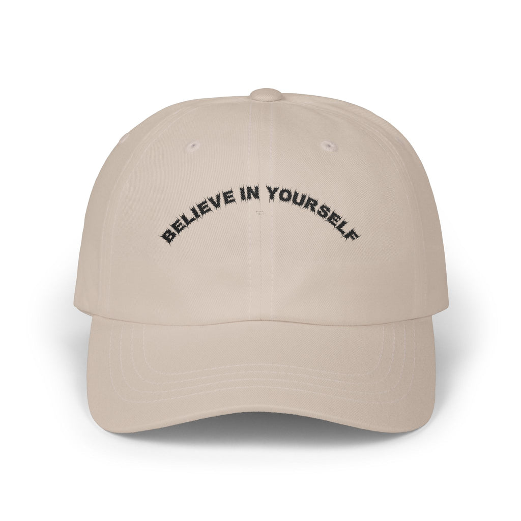 Bildsa Believe In Yourself Black Text Dad Hat