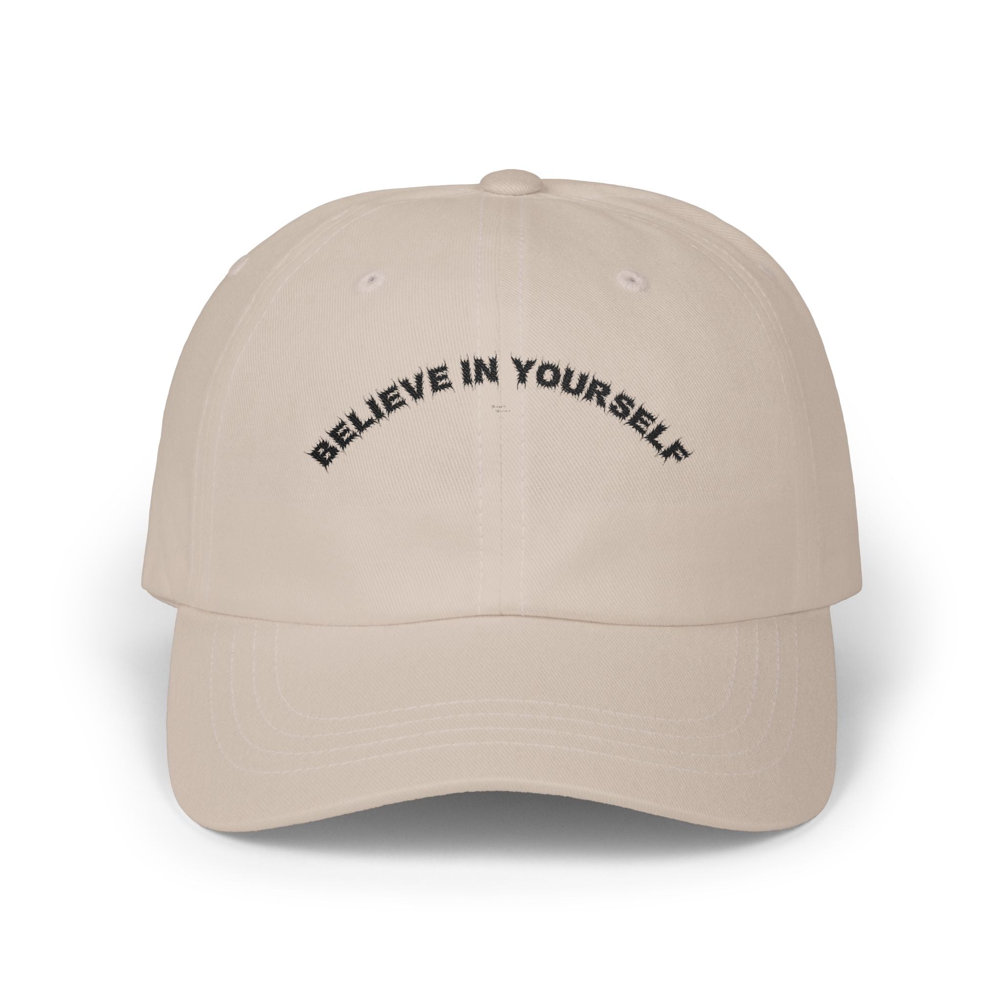 Bildsa Believe In Yourself Black Text Dad Hat