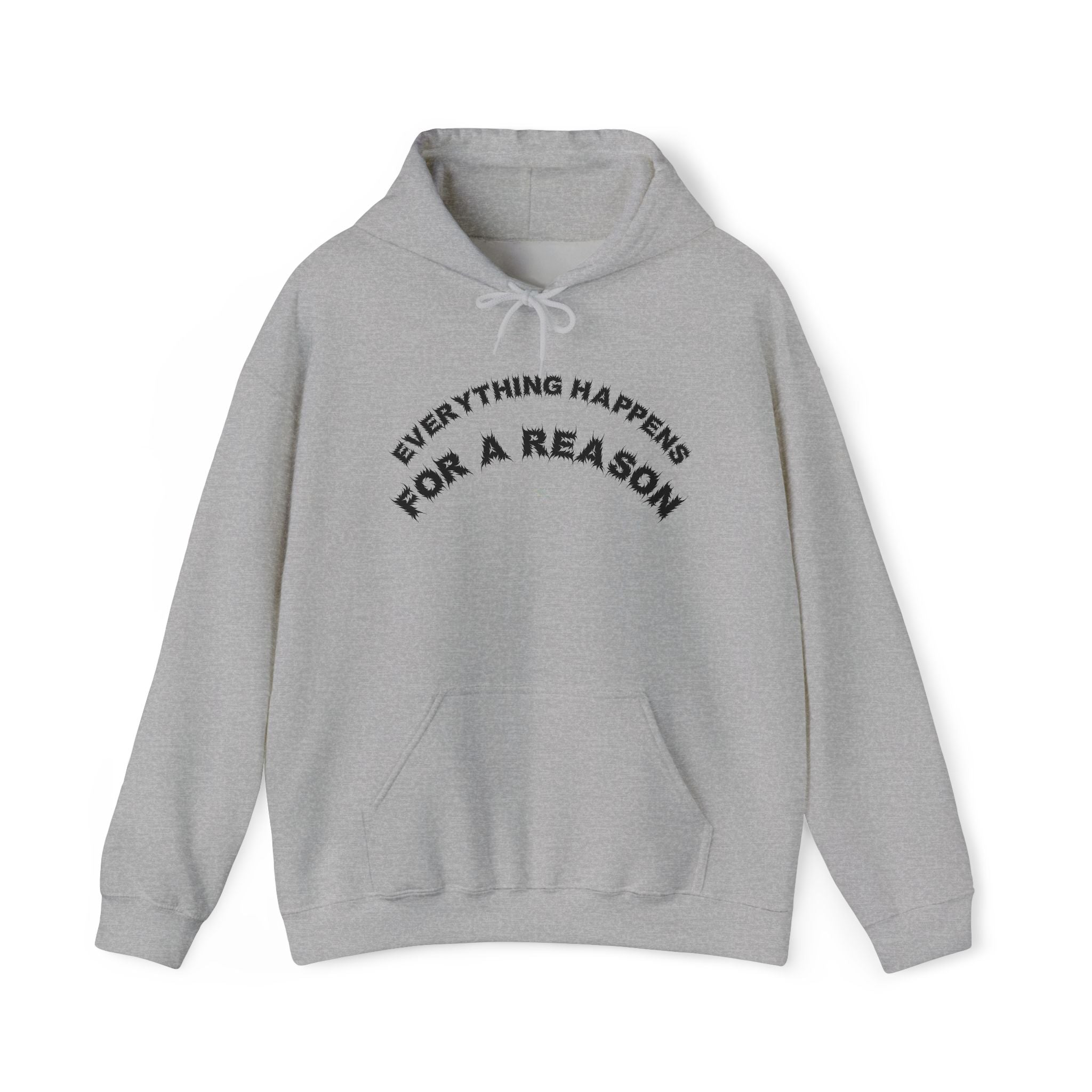 Bildsa Everything Happens Black Text Hoodie