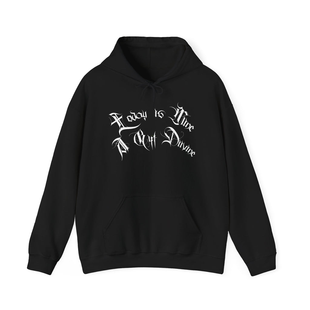 Ellioaey A Gift Divine White Text Hoodie