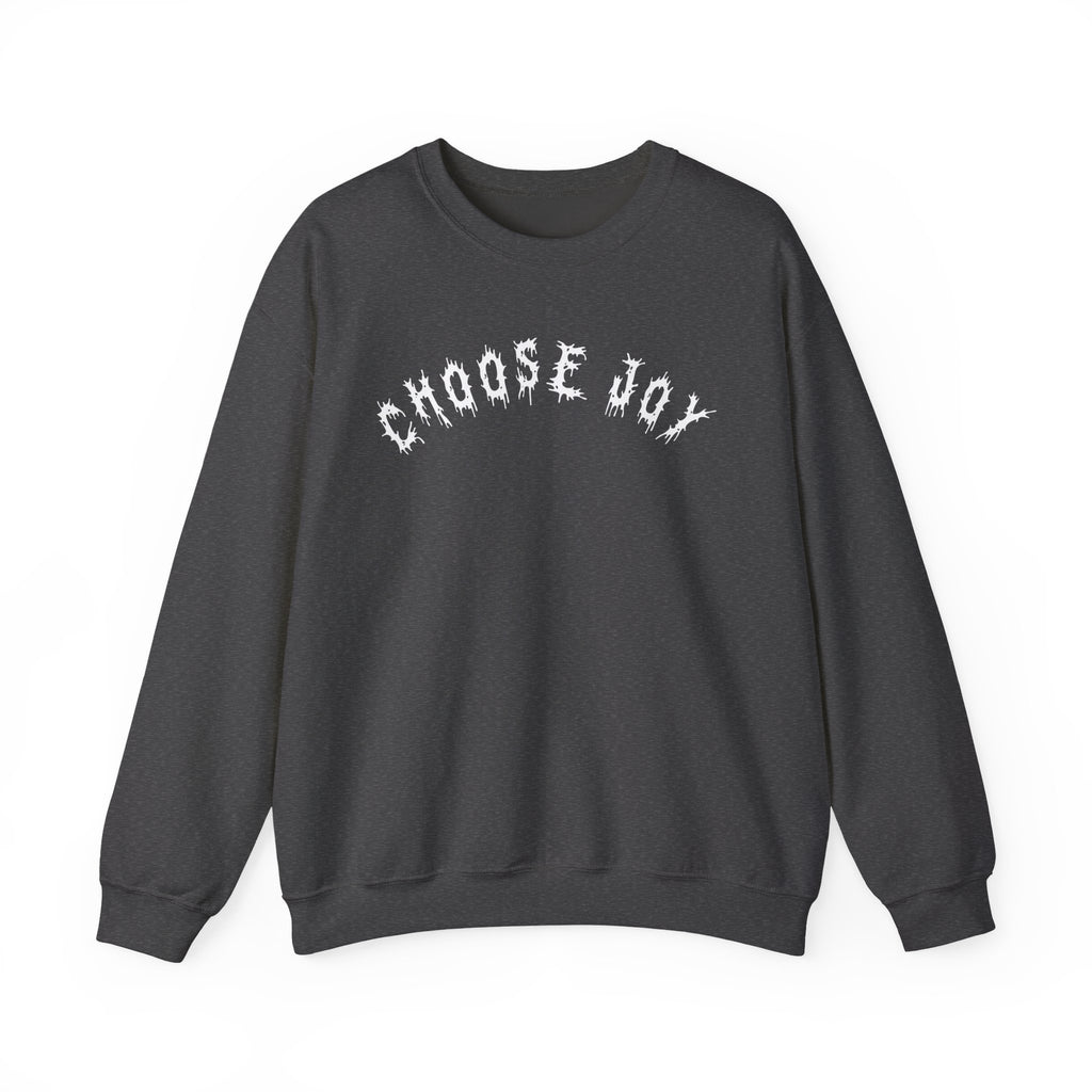 Hvita Choose Joy White Text Crewneck