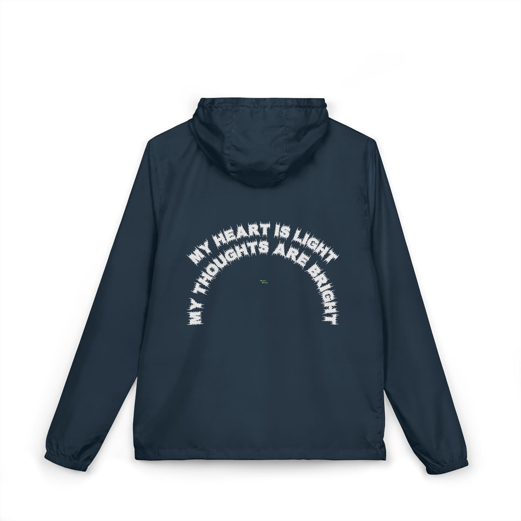 Bildsa My Heart Is Light White Text Windbreaker