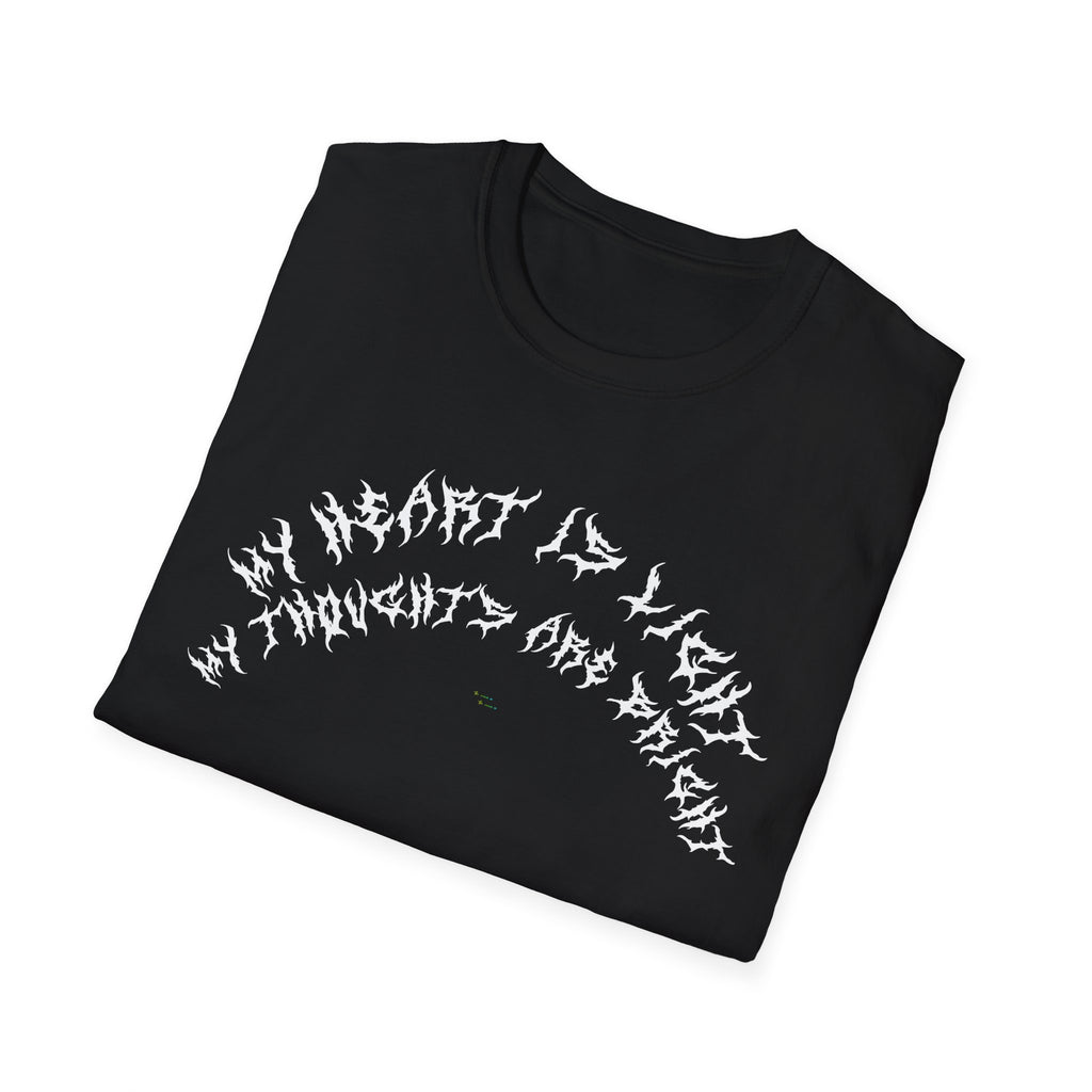 Lundr My Heart Is Light White Text Tee