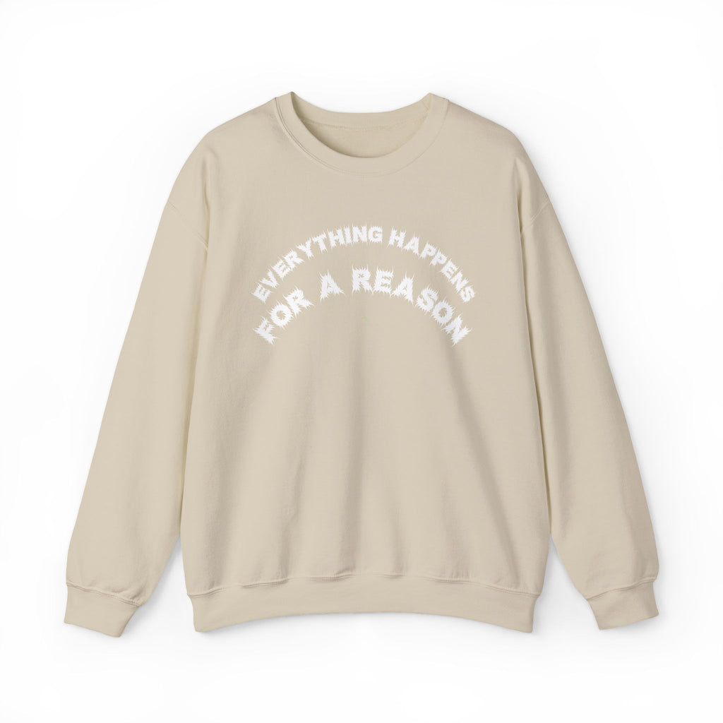 Bildsa Everything Happens White Text Crewneck
