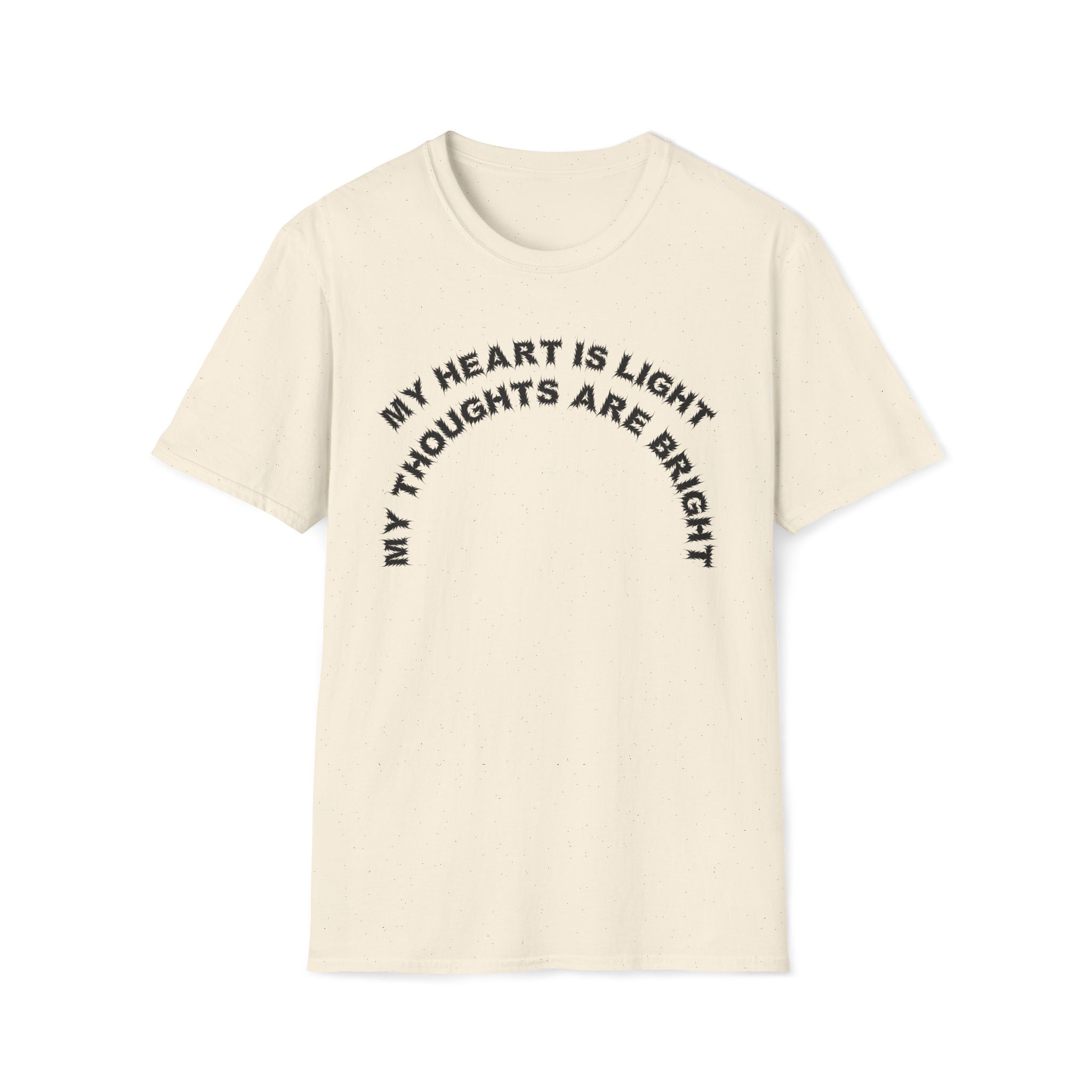 Bildsa My Heart Is Light Black Text Tee