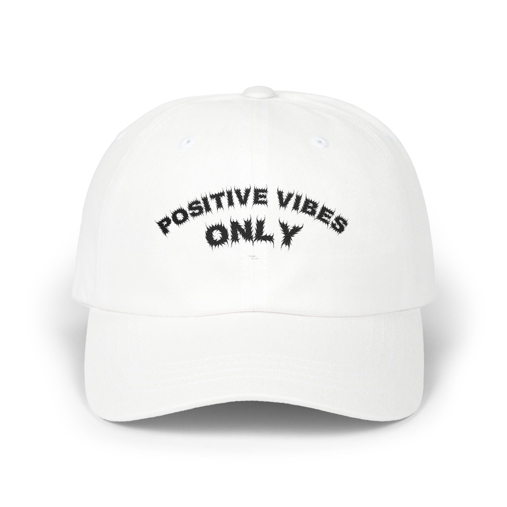 Bildsa Positive Vibes Black Text Dad Hat