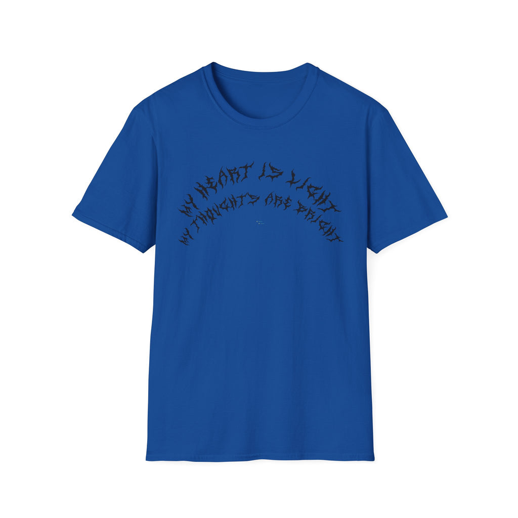 Lundr My Heart Is Light Black Text Tee