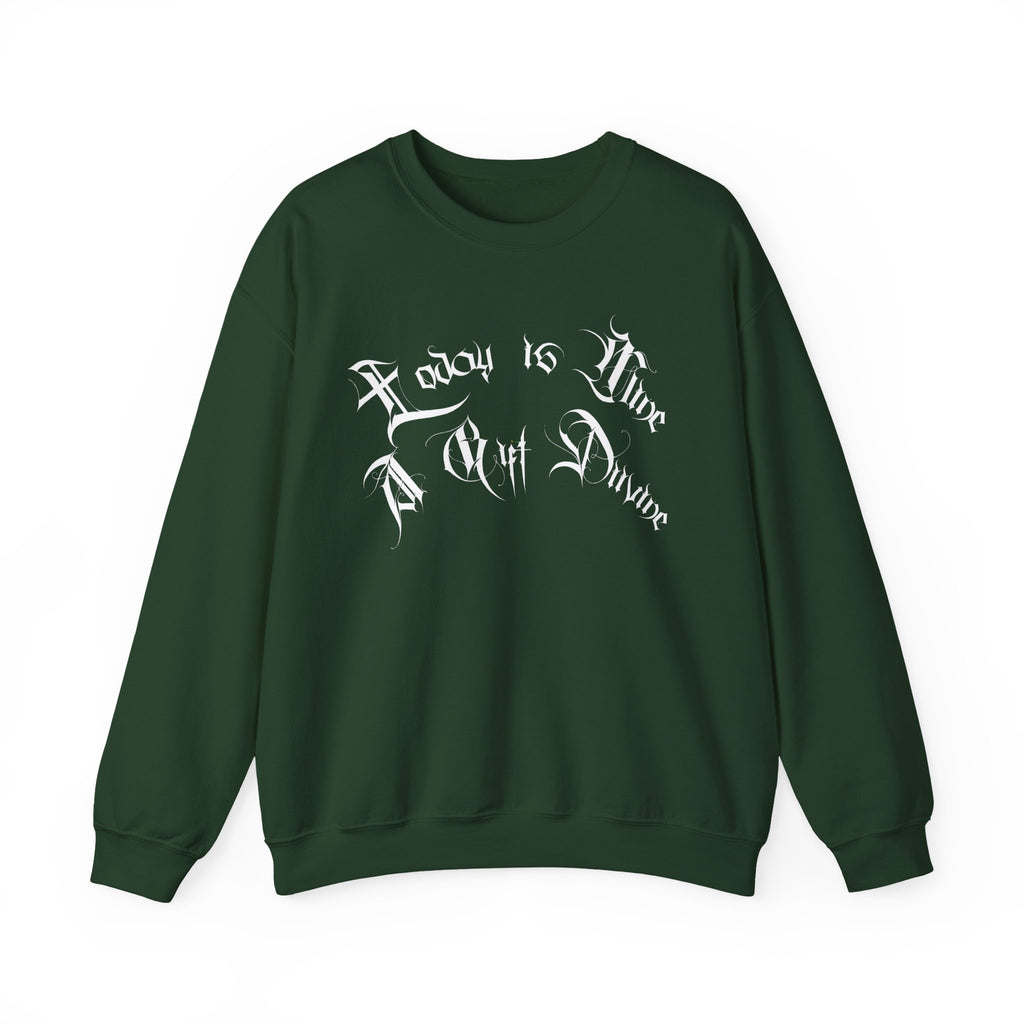 Ellioaey A Gift Divine White Text Crewneck