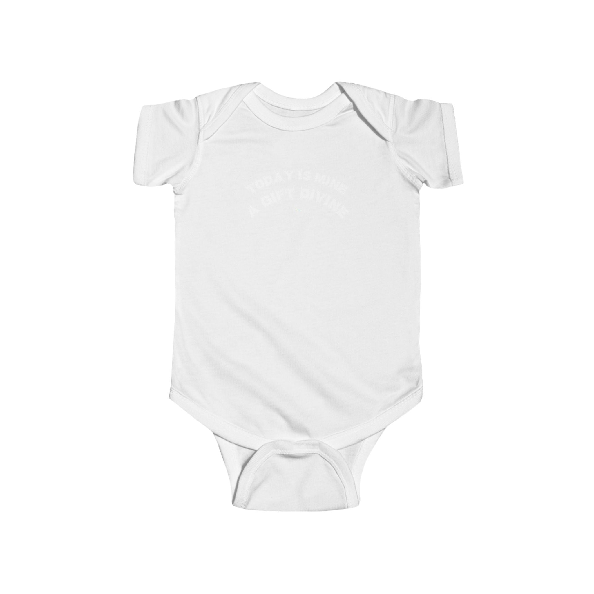 Bildsa A Gift Divine White Text Baby Onesie