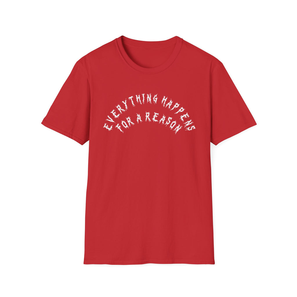 Hvita Everything Happens White Text Tee