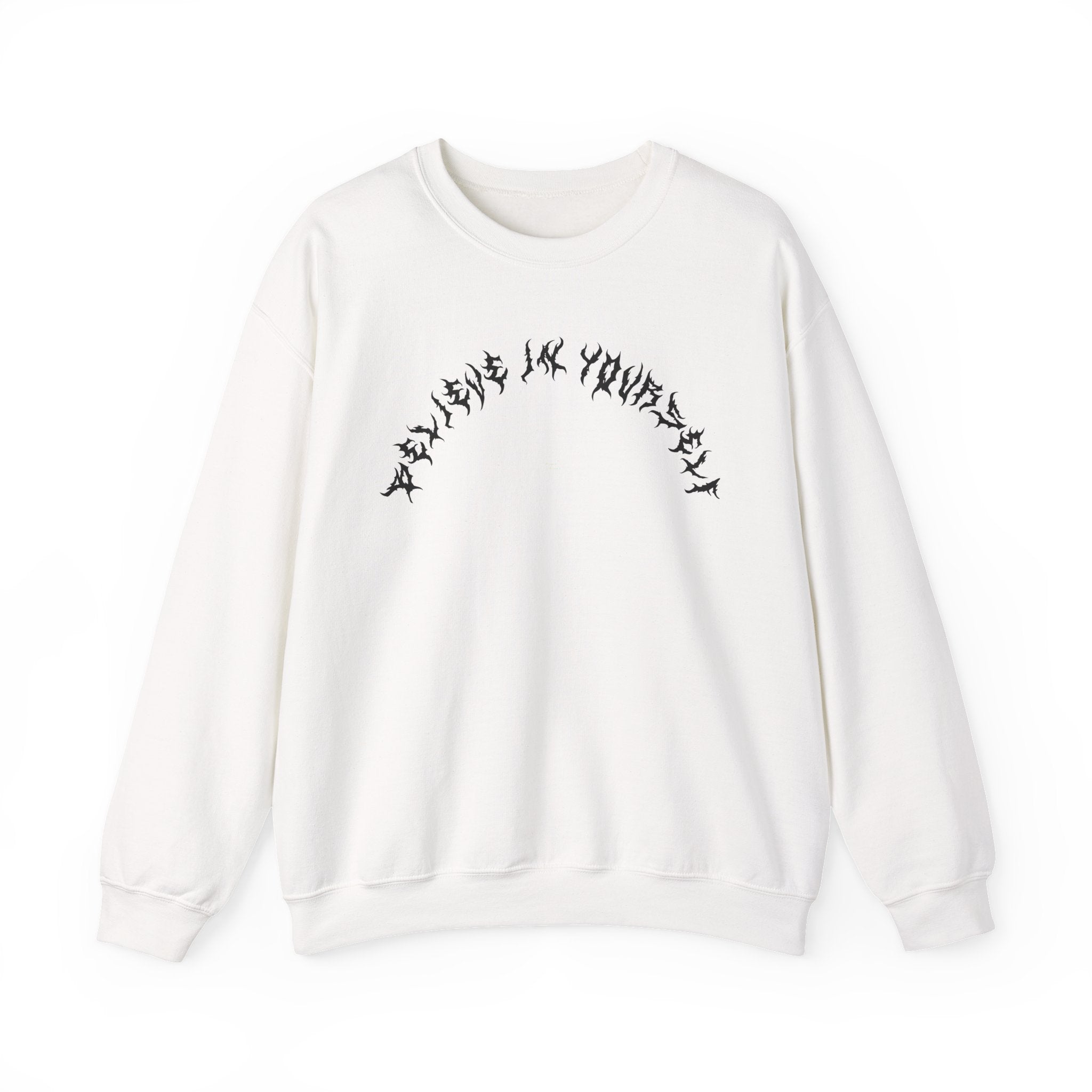 Lundr Believe In Yourself Black Text Crewneck