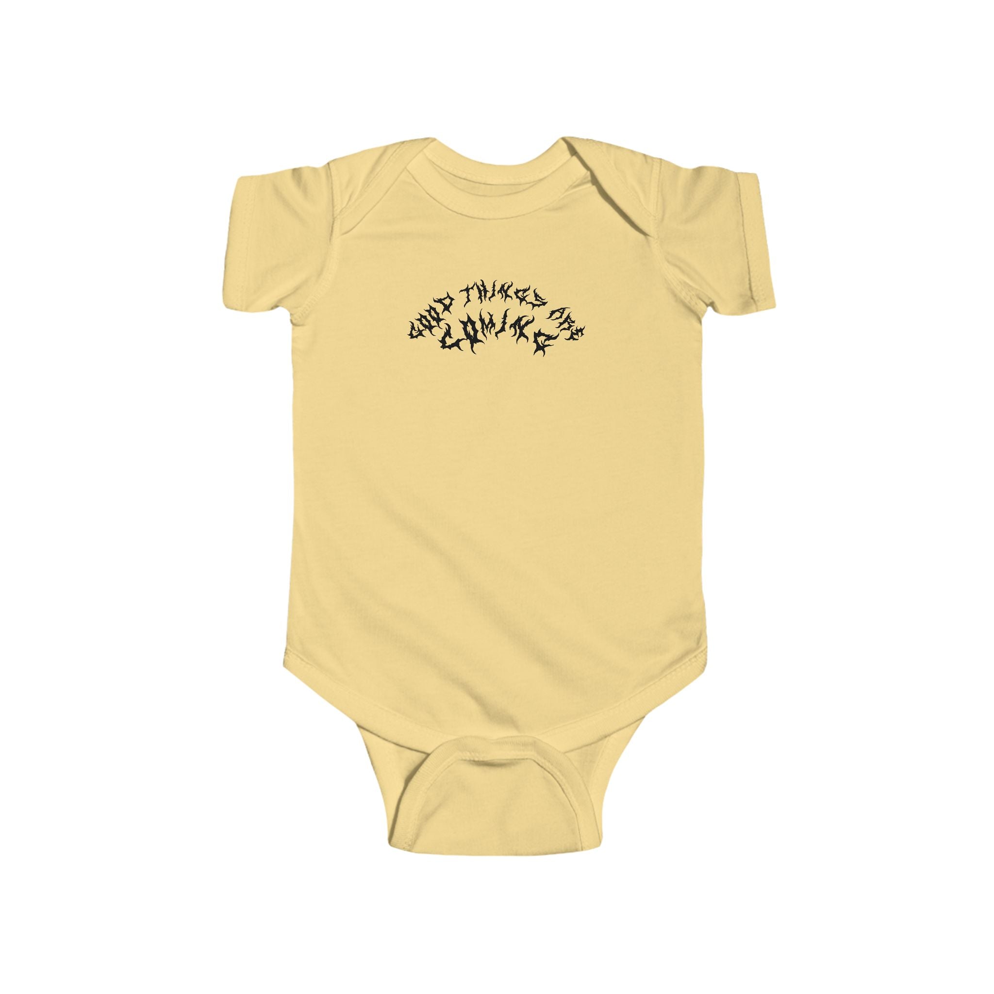 Lundr Good Things Are Coming Black Text Baby Onesie