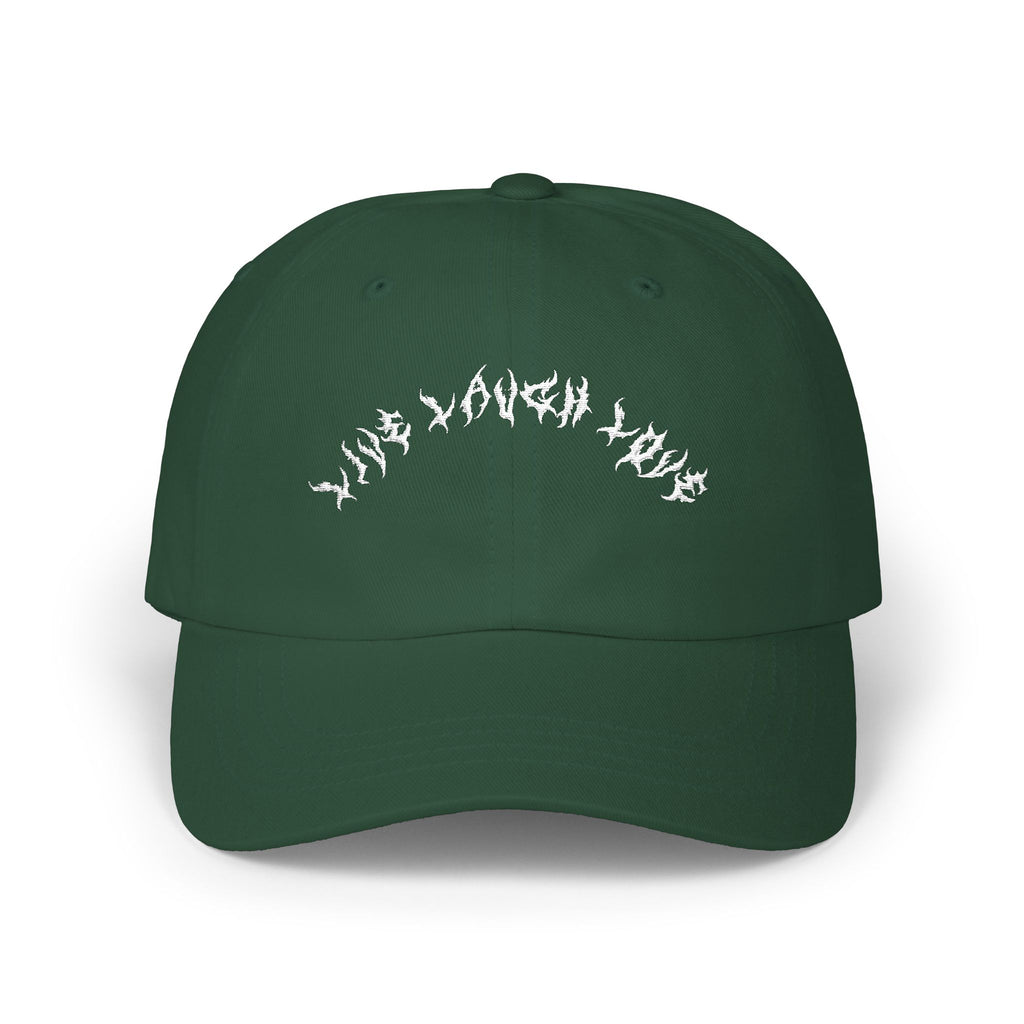 Lundr Live Laugh Love White Text Dad Hat