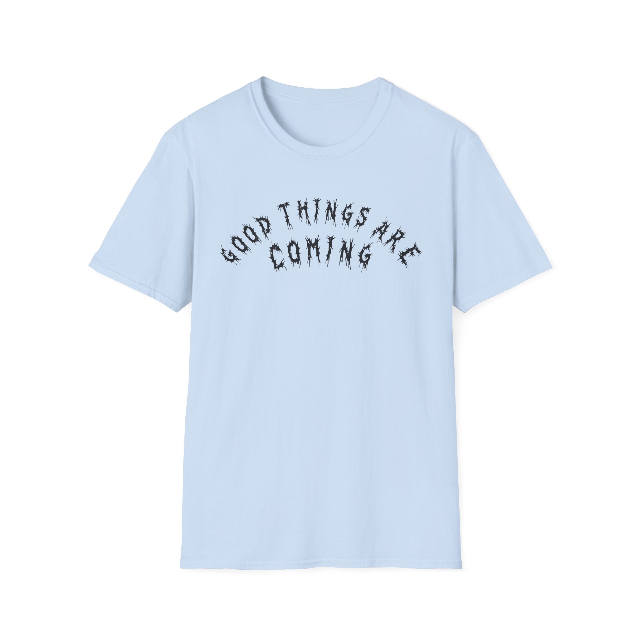 Hvita Good Things Are Coming Black Text Tee