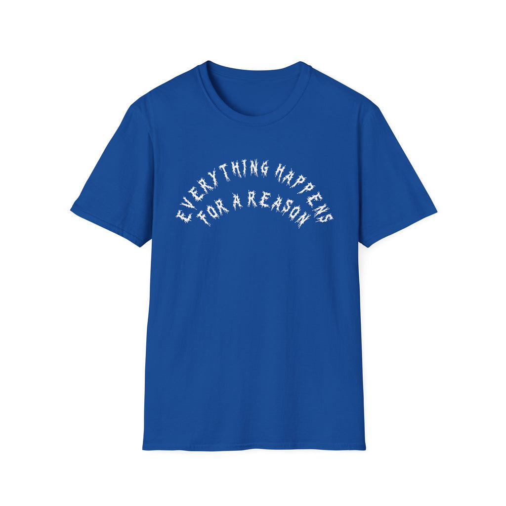 Hvita Everything Happens White Text Tee